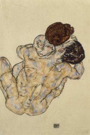 Nude Art Mann Und Frau" Drawing Painting Print Egon Schiele "Man And Woman